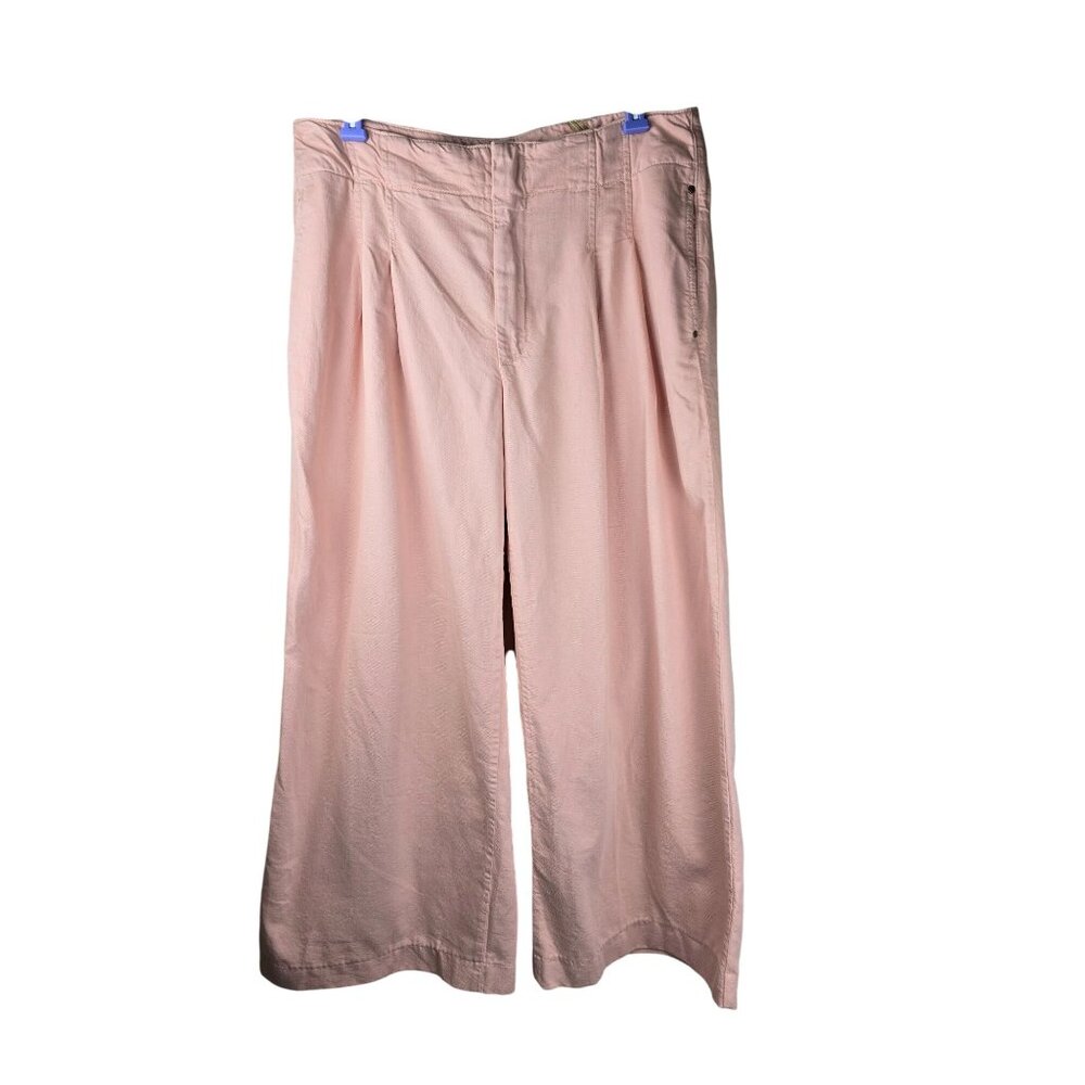 Maeve Wide Leg Pants in Blush Pink